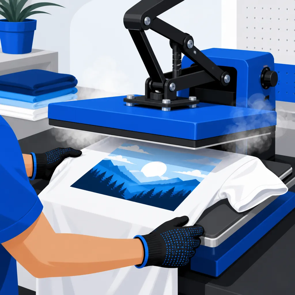 Quy trình ép hình in nhiệt trên máy ép chuyên dụng
