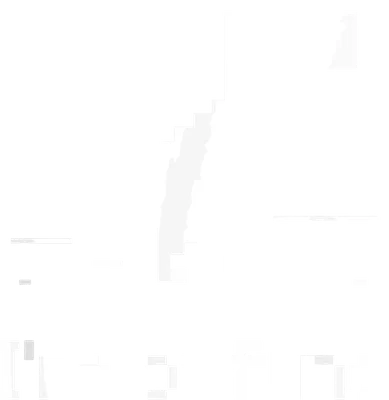 Hình in khủng long T-Rex pixel art màu trắng và chữ 'I'm offline' trên nền đen.