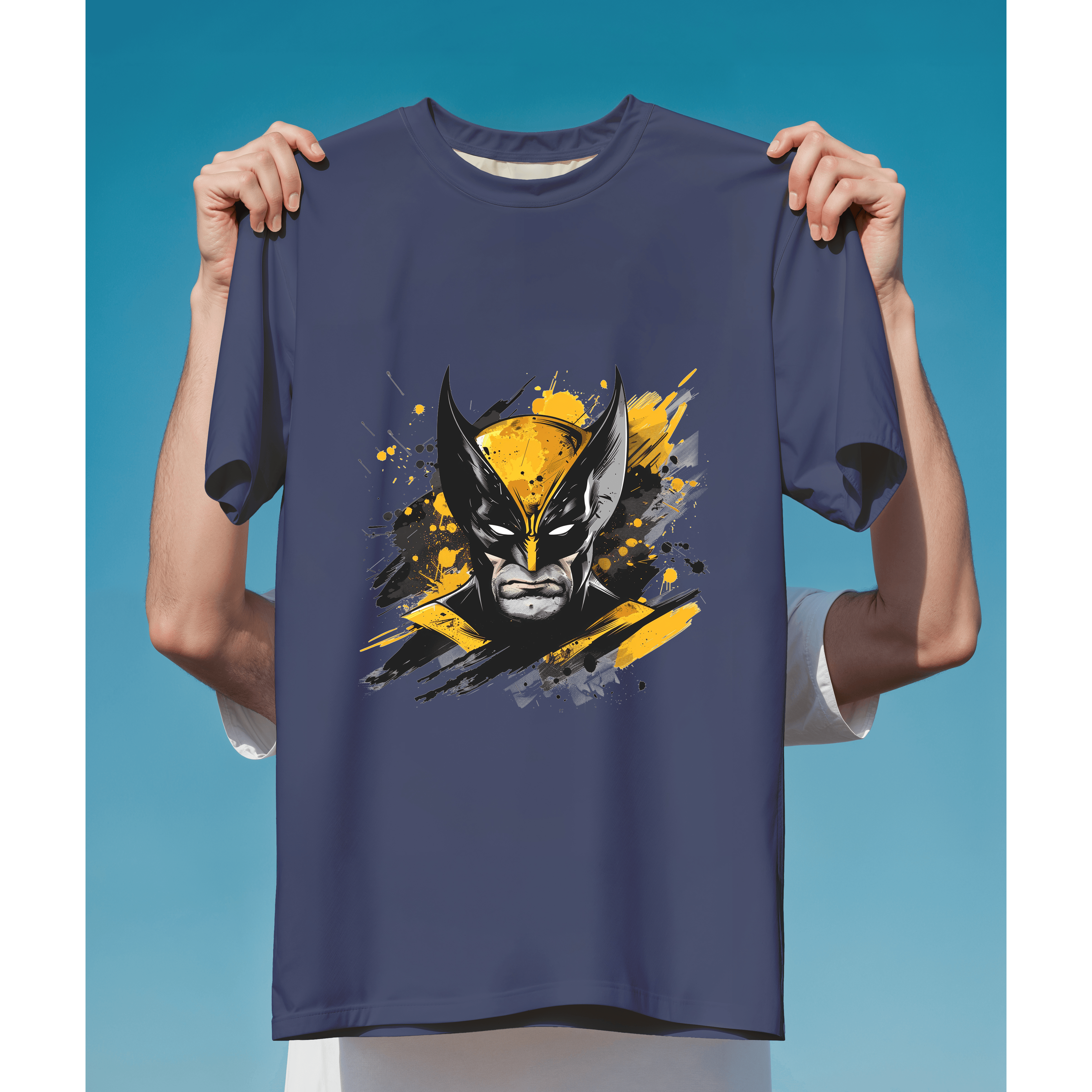 Wolverine phong cách truyện tranh grunge mạnh mẽ vàng đen