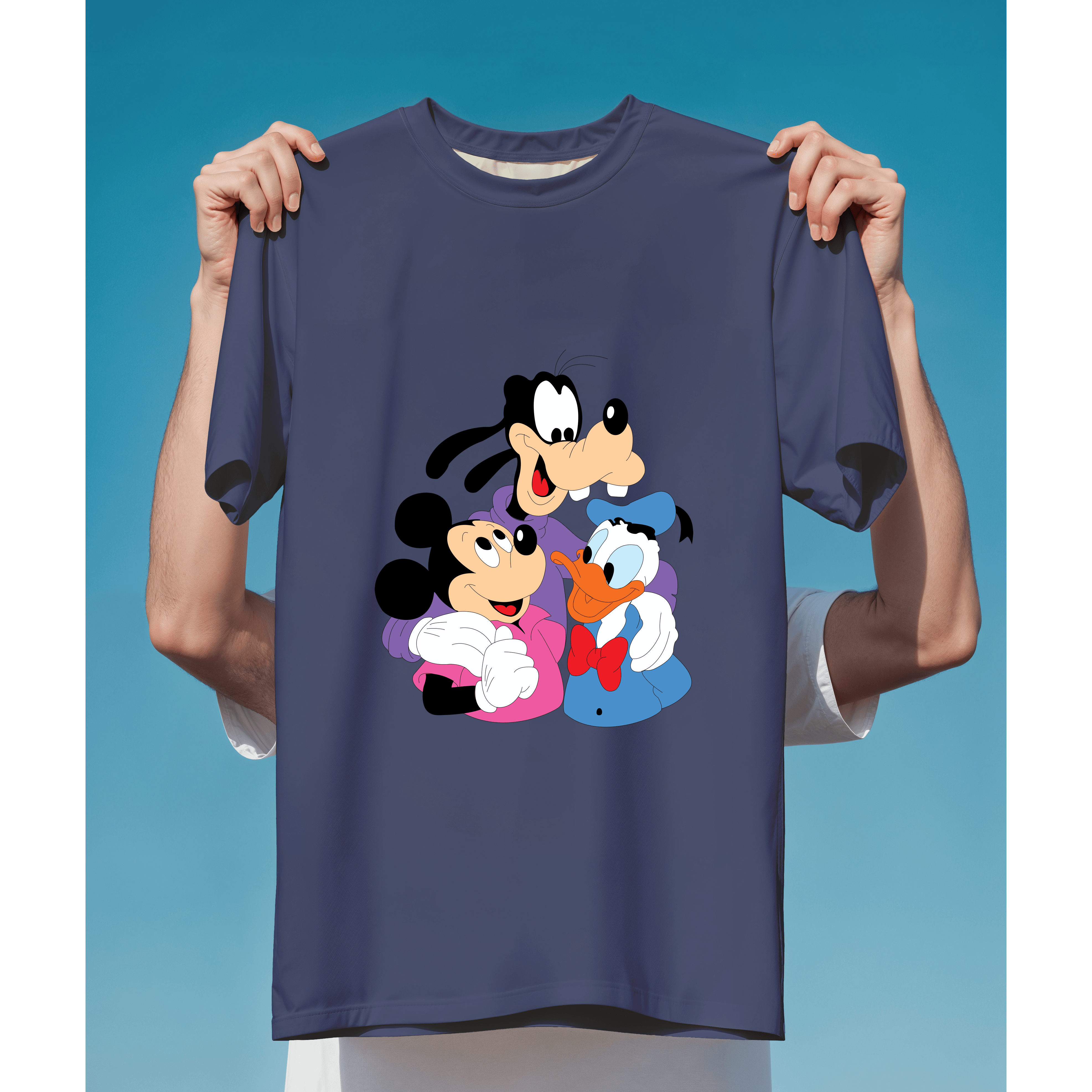 Mickey, Donald và Goofy vui vẻ, phong cách hoạt hình cổ điển
