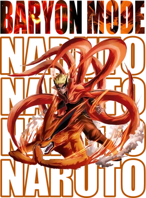 Hình ảnh Naruto trong trạng thái Baryon Mode, chiến đấu cùng Cửu Vĩ với sức mạnh rực lửa.