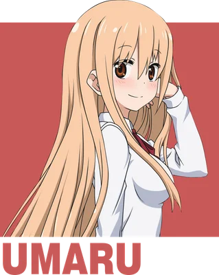 Hình ảnh cô gái anime tóc vàng dài, mặc áo sơ mi trắng, cười tươi, tay chạm tóc.