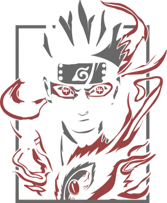 Hình ảnh Naruto Uzumaki trong chế độ Kurama, với đôi mắt đỏ rực và hào quang lửa đỏ bao quanh.