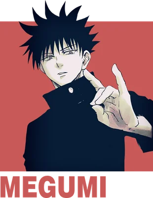 Hình vẽ Fushiguro Megumi từ anime Jujutsu Kaisen, tóc đen nhọn, biểu cảm lạnh lùng, tay chạm vào tai.