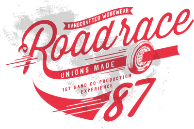 Logo Roadrace 87 phong cách retro vintage