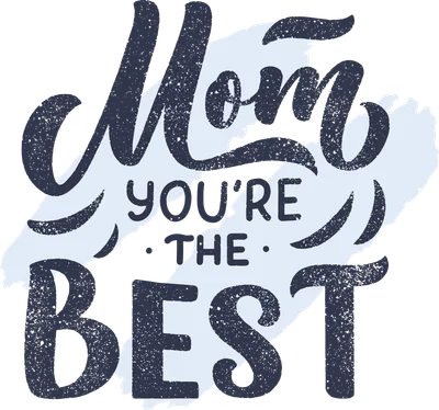 Thiết kế chữ Mom You're The Best phong cách typography nghệ thuật