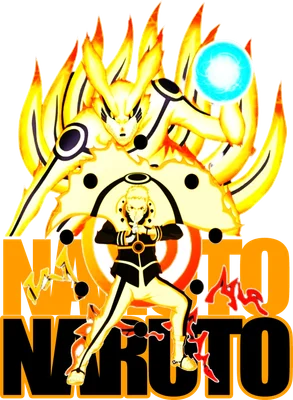 Hình ảnh Naruto trong trạng thái Kurama Mode và Sage Mode, chuẩn bị tấn công với Rasengan.