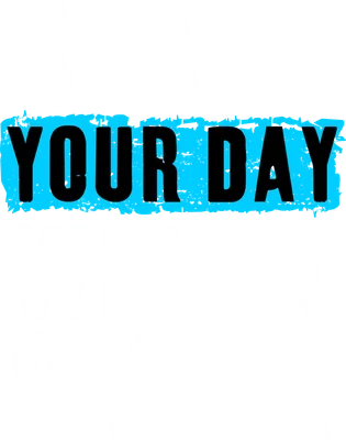 Hình ảnh chữ "START YOUR DAY WITH A SMILE" trên nền xám, chữ "YOUR DAY" được tô màu xanh dương.