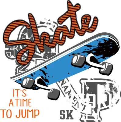 Hình minh họa ván trượt với chữ Skate và New York phong cách thể thao đường phố