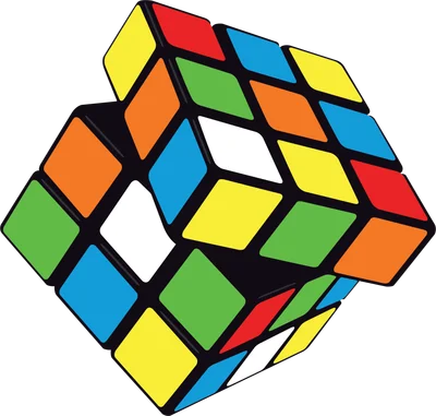Hình ảnh minh họa khối Rubik với các mặt màu sắc rực rỡ, được cắt ghép tạo hiệu ứng xoay tròn.