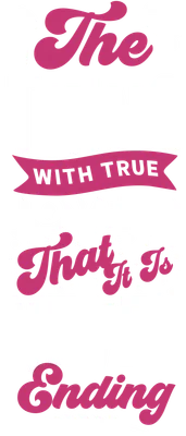 Thiết kế typography trích dẫn tình yêu The Thing With True Love Is Never Ending phong cách retro