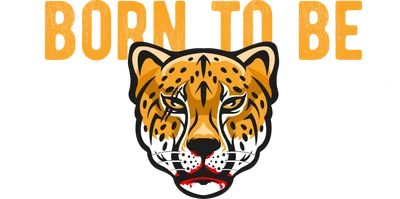 Hình ảnh báo đốm "Born to Be Wild" với khuôn mặt dữ tợn, màu vàng cam chủ đạo, chữ in màu cam và trắng trên nền xám.