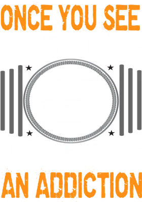 Hình ảnh minh họa chiếc xe đạp tập thể dục với dòng chữ 'Once you see results it becomes an addiction'