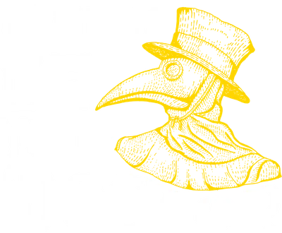 Hình ảnh bác sĩ mỏ quạ đội mũ, đeo kính, mặc áo choàng, với dòng chữ "I WANNA BE YOUR DOCTOR" màu trắng.