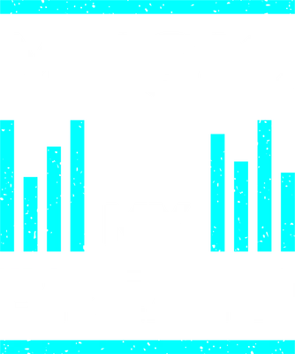 Thiết kế chữ "MUSIC IS MY BREATH" với hiệu ứng sờn cũ, nền xám và thanh âm thanh màu xanh lam