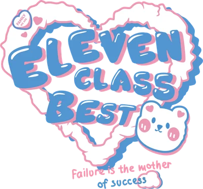 Thiết kế chữ Eleven Class Best hình trái tim dễ thương