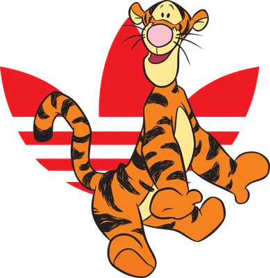 Tigger vui vẻ nhảy múa cùng logo Adidas