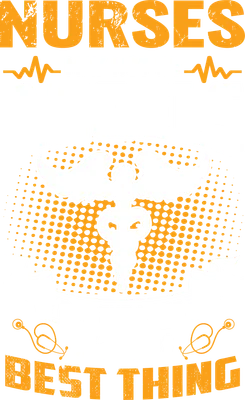 Hình ảnh minh họa y tá với dòng chữ 'Nurses may not be angels but they are the next best thing' và biểu tượng caduceus.