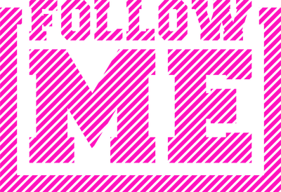 Chữ FOLLOW ME với hiệu ứng neon hồng trên nền xám, tạo cảm giác năng động và thu hút.