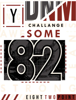 Thiết kế đồ họa typography số 82 phong cách thể thao mạnh mẽ với tông màu xám đỏ