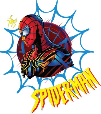 Hình ảnh Spider-Man với bộ trang phục đỏ xanh, biểu tượng nhện vàng trên ngực, và chữ SPIDER-MAN bên dưới.