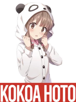 Hình ảnh cô gái anime dễ thương mặc áo hoodie có tai gấu trúc, biểu cảm ngạc nhiên.