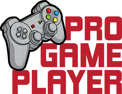 Hình ảnh tay cầm chơi game màu xám với chữ "Pro Game Player" màu đỏ nổi bật.
