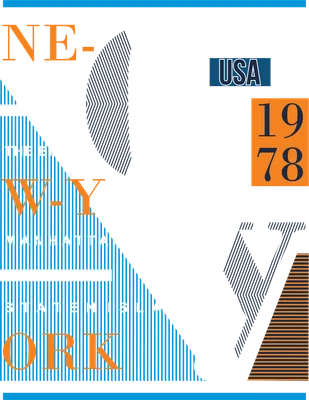 Hình ảnh typography New York City với các quận Queens, The Bronx, Manhattan, Staten Island, Brooklyn trên nền xám.