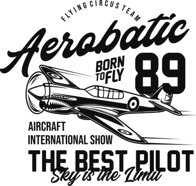 Máy bay chiến đấu cổ điển Aerobatic 89 phong cách vintage