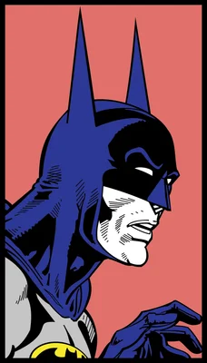 Hình ảnh Batman với bộ trang phục xanh đen, mặt nạ che kín, nhìn nghiêng với vẻ mặt nghiêm túc.