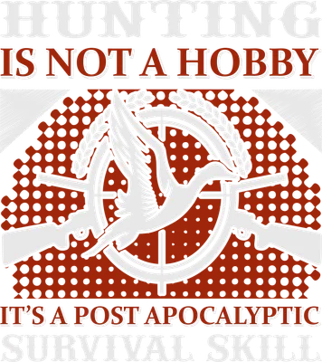 Hình in vector chủ đề săn bắn với vịt, súng và chữ Hunting Is Not A Hobby