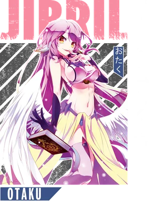 Hình ảnh Shiro từ anime No Game No Life, cô gái tóc hồng quyến rũ với đôi mắt vàng, cầm một cuốn sách cổ.