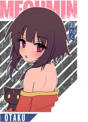Hình ảnh cô gái anime tóc nâu, mắt tím, mặc áo đỏ, ôm một chú mèo đen dễ thương.