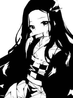 Hình ảnh Nezuko Kamado, nhân vật anime dễ thương với mái tóc đen dài và trang phục đặc trưng.