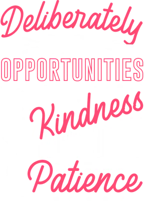 Hình ảnh typography với câu nói truyền cảm hứng 'Deliberately SEEK OPPORTUNITIES for Kindness SYMPATHY & Patience' trên nền xám.