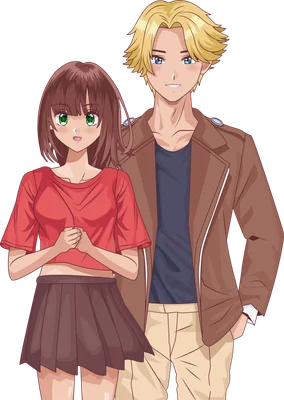 Cặp đôi anime dễ thương phong cách Nhật Bản