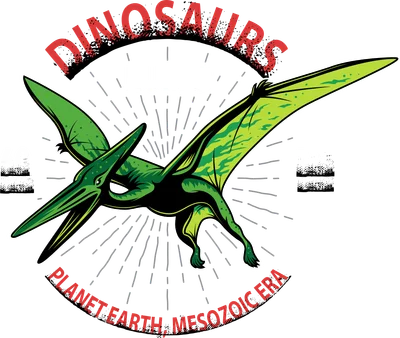 Hình in khủng long Pterodactyl phong cách retro mạnh mẽ