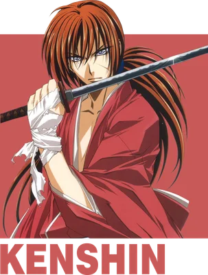 Hình ảnh Kenshin Himura trong Samurai X, nhân vật anime cầm kiếm, phong cách Nhật Bản