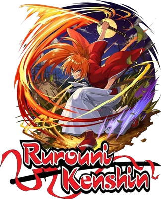 Hình ảnh Kenshin Himura trong Rurouni Kenshin đang tung chiêu kiếm lửa với thanh katana trên tay, dưới ánh trăng.