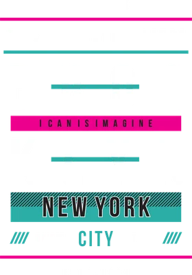 Thiết kế đồ họa chữ Brooklyn New York City với các dòng chữ 'Authentic', 'This City Never Sleeps', 'I Can Imagine', 'United City States', 'ESTD. 1984'.