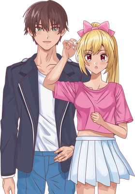 Cặp đôi anime dễ thương phong cách học đường