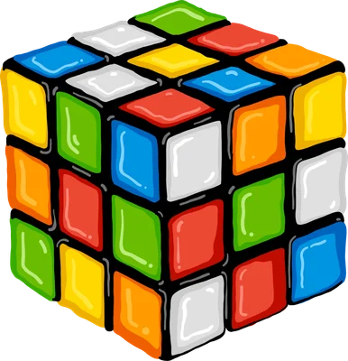 Hình minh họa khối Rubik 3x3 với các mặt màu xanh dương, đỏ, vàng, xanh lá, cam và trắng.
