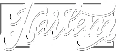Chữ Harlem New York City viết tay kiểu retro, màu trắng nổi bật trên nền xám.