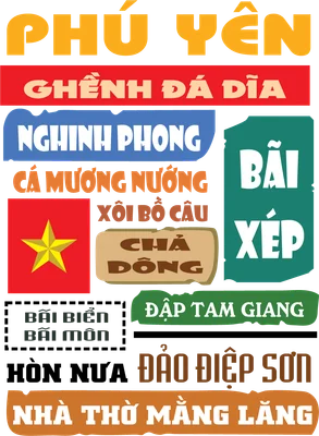 Phú Yên: Tổng hợp địa danh, đặc sản nổi bật phong cách typography