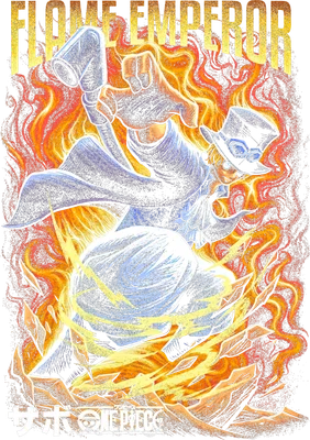 Hình ảnh nhân vật Sabo trong One Piece với hiệu ứng lửa bao quanh, tiêu đề "Flame Emperor"