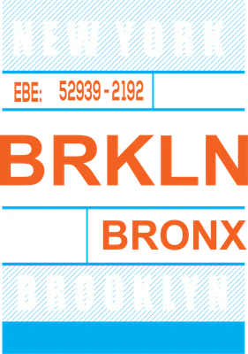 Thiết kế đồ họa phong cách vintage với các địa danh New York: New York, Brooklyn, Bronx.