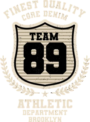 Thiết kế logo huy hiệu thể thao vintage Team 89 Brooklyn