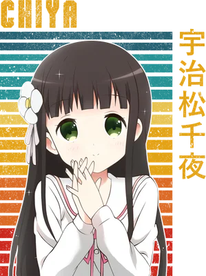 Hình ảnh cô gái anime tóc đen dài, mắt xanh lá, mặc đồng phục trắng, cài hoa trắng trên tóc, tay chắp trước miệng.