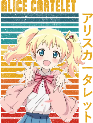 Cô bé anime Alice Cartelet phong cách retro vintage