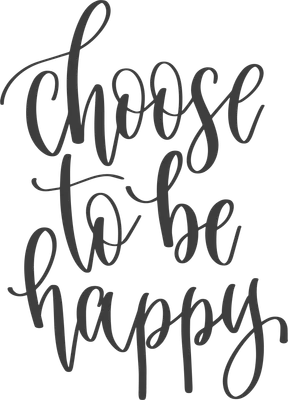Chữ viết tay "Choose to be happy" màu xám trên nền xám